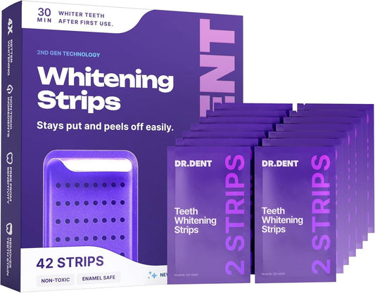 Purple Teeth Whitening Strips 42 Strips (Pack of 1)